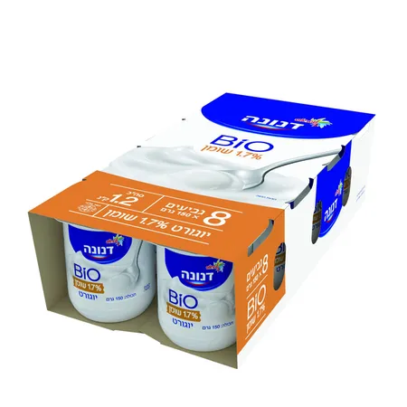 דנונה | 8×150 גרם יוגורט פרוביוטי 1.7%