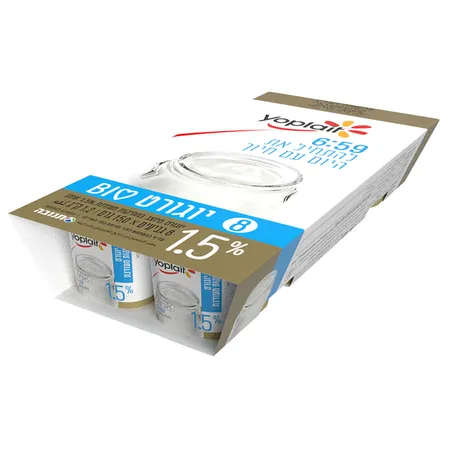 יופלה | 8×150 גרם יוגורט במתיקות מעודנת 1.5% 8 יחידות