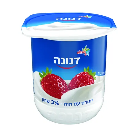 דנונה | 150 גרם יוגורט עם תות 3%