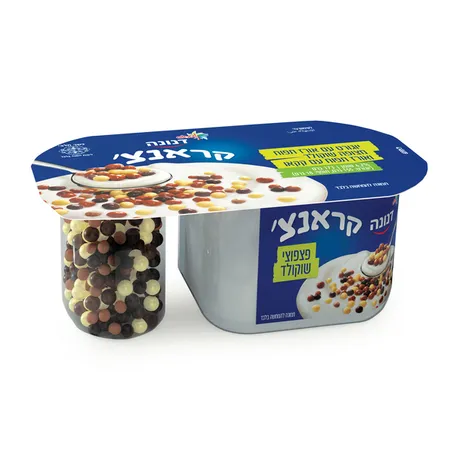 דנונה | 175 גרם יוגורט עם אורז תפוח מצופה שוקולד ואורז תפוח עם קקאו 4.2%