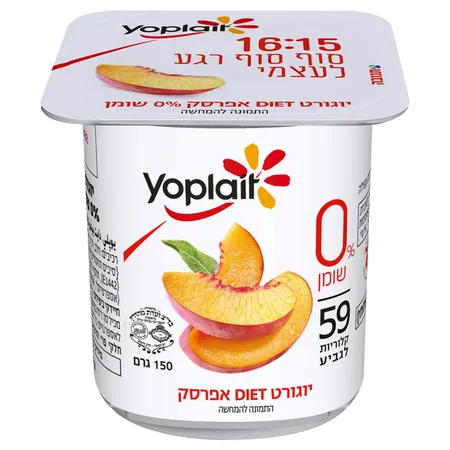יופלה | 150 גרם יוגורט ביו דיאט אפרסק 0%