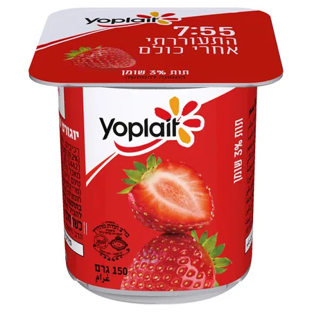יופלה | 150 גרם יוגורט תות 3%