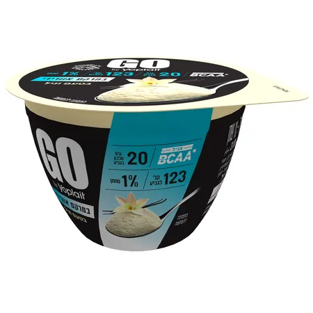 יופלה | 200 גרם גו יוגורט במרקם אוורירי בטעם וניל 1%