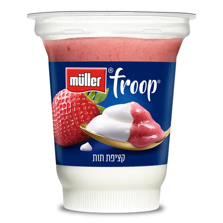 מולר | 150 מ''ל פרופ יוגורט קציפת תות